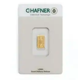 Goldbarren 1 g C. Hafner 1 Gramm Gold 1 gr Feingold 999,9