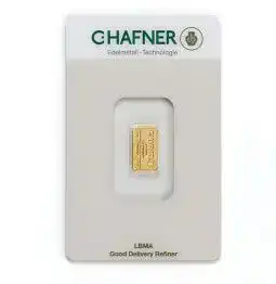 Goldbarren 1 g C. Hafner 1 Gramm Gold 1 gr Feingold 999,9
