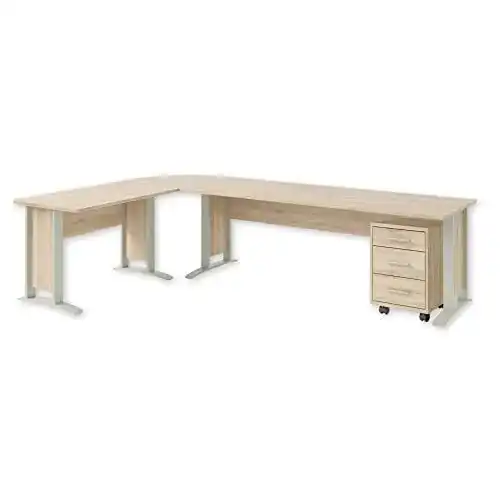 Eckschreibtisch Stella Trading OFFICE LINE in Eiche Sonoma Optik