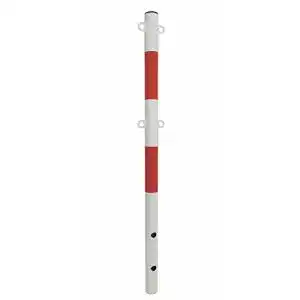 Absperrpfosten Bentatec rot-weiß Ø60mm 4 Ösen