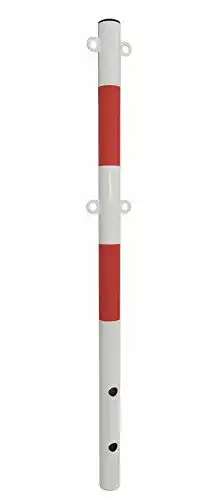 Absperrpfosten Bentatec rot-weiß Ø60mm 4 Ösen
