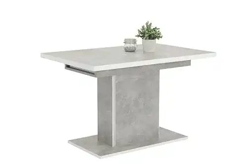 Säulentisch Apollo Säulenesstisch Alice, Holzwerkstoff, Betonoptik
