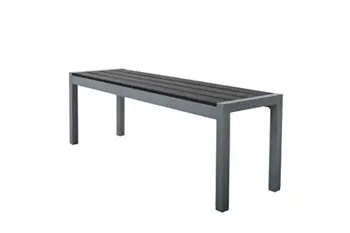 Gartenbank (Metall) Chicreat Gartenbank, Aluminium, Silbergrau