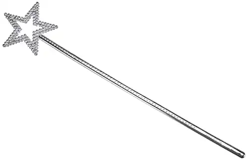 Zauberstab Boland 44071 Prinzessin-Stab, Silber, Länge 35 cm