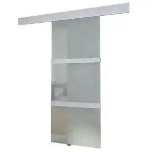 Glasschiebetür vidaXL Schiebetür, Glas und Aluminium 178 cm