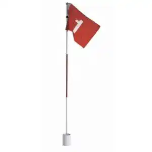 Golffahne Silverline Golf, mit Golfloch und 12 Übungsbälle in gelb