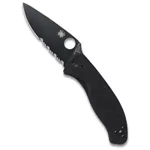 Spyderco-Messer Spyderco Men’s Tenacious Black Blade Serrated