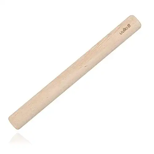 Teigroller Holz Uulki, Nudelholz zum Backen aus Buche 45 cm