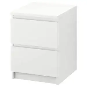 IKEA-Kommode Ikea MALM, mit 2 Schubladen, Weiß, 40 x 55 cm