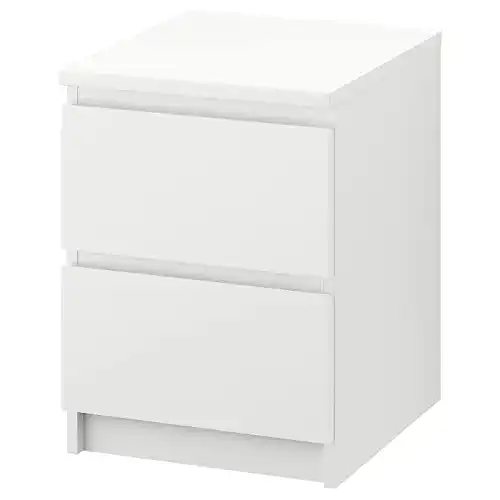 IKEA-Kommode Ikea MALM, mit 2 Schubladen, Weiß, 40 x 55 cm