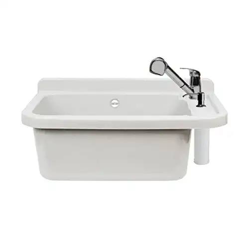 Die beste Ausgussbecken VBChome mit Armatur Seifenspender 60x35x21cm 2026 Test Bestseller Ausgussbecken VBChome mit Armatur Seifenspender 60x35x21cm