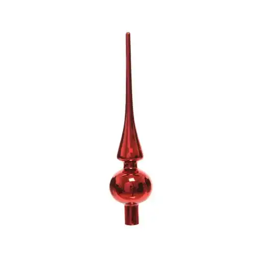 Christbaumspitze Fizzco GLAS 26cm rot matt Baum Spitze