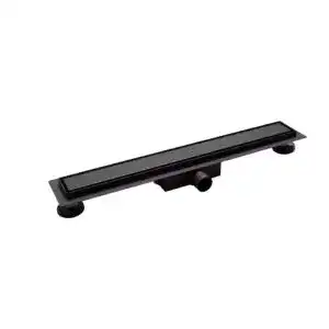 Befliesbare Duschrinne VBChome Duschrinne Schwarz 100cm