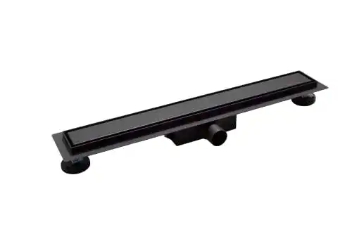 Befliesbare Duschrinne VBChome Duschrinne Schwarz 100cm