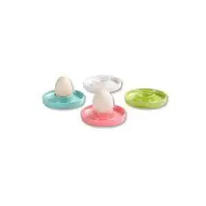 Eierbecher Kesper 41165, Melamin, Rosa Grün Beige Blau