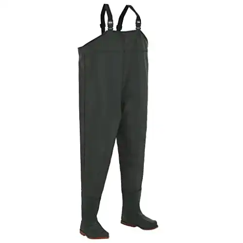 Wathose vidaXL Grün Gr. 46 Anglerhose Angelhose Teichhose Watstiefel Stiefeln