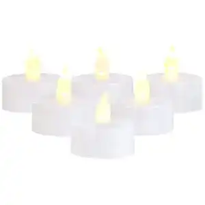 LED-Teelichter mit Timer Britesta Led Kerzen: 6er-Set LED-Teelichter