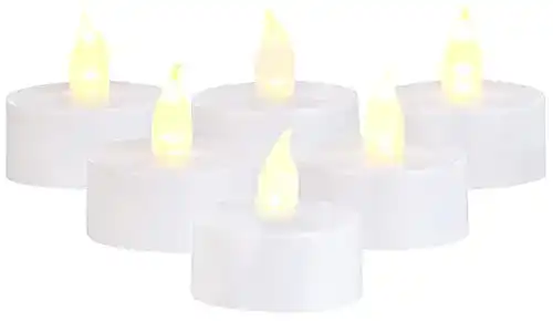 LED-Teelichter mit Timer Britesta Led Kerzen: 6er-Set LED-Teelichter