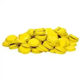 Kronkorken Brouwland. Kronenkorken 26 mm gelb 100 Stück