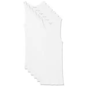 Unterhemd Herren Amazon Essentials undershirts 6er pack, White