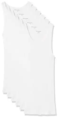 Unterhemd Herren Amazon Essentials undershirts 6er pack, White