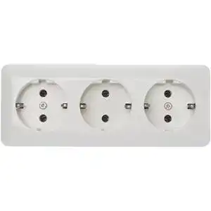 Gira-Steckdose Gira 078913 Schuko Steckdose 3-fach Aufputz