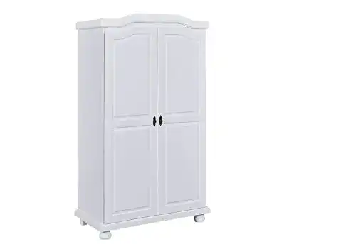 Bauernschrank Inter Link Kleiderschrank | Kiefer massiv | Weiß