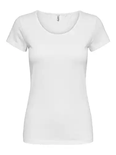 Weißes T-Shirt Damen ONLY Damen T-Shirt Onllive Love Life Basic