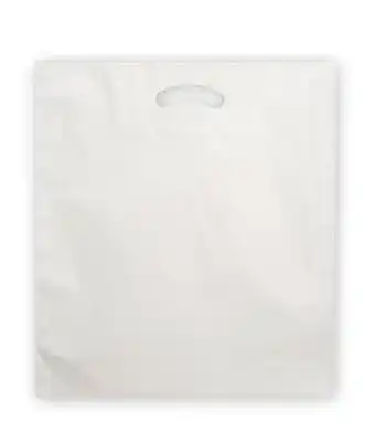 Plastiktüte weisse Taschen 1000 Stk MDPE Grifflochtragetaschen