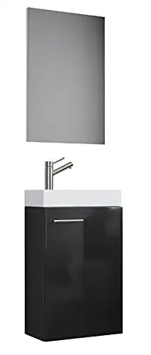 Waschbecken mit Unterschrank VCM, Schrank + Spiegel, Slito