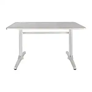 Säulentisch Bolero rechteckiger Tisch Edelstahl 120 x 60cm