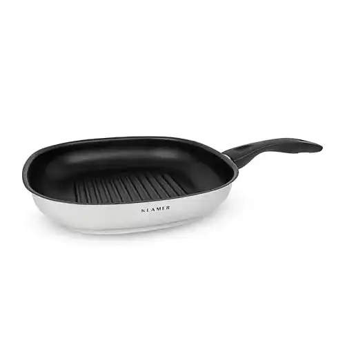 Beschichtete Pfannen KLAMER Grillpfanne Induktion 28cm