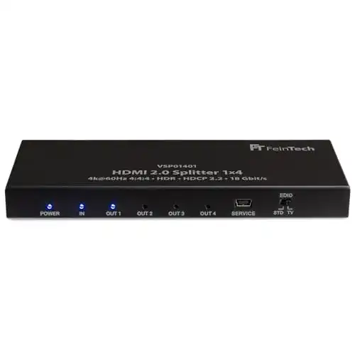 HDMI-Splitter FeinTech VSP01401 HDMI 2.0 Splitter 1 auf 4