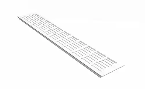 Heizungsgitter MS Beschläge Aluminium Weiß RAL9016