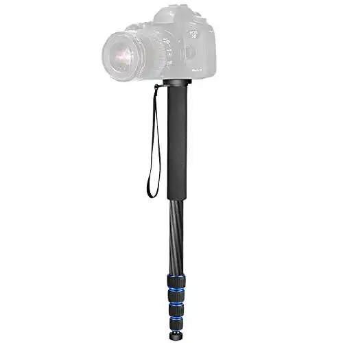 Einbeinstativ Neewer Kohlefaser, 5 Abschnitten 48-163 cm
