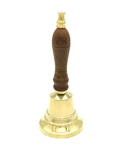 Handglocke Messing Nautika Edle Tischglocke, Messing 12,5cm