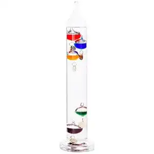 Galileo-Thermometer Koch, (M), 34 cm, 5 Kugeln, bunt