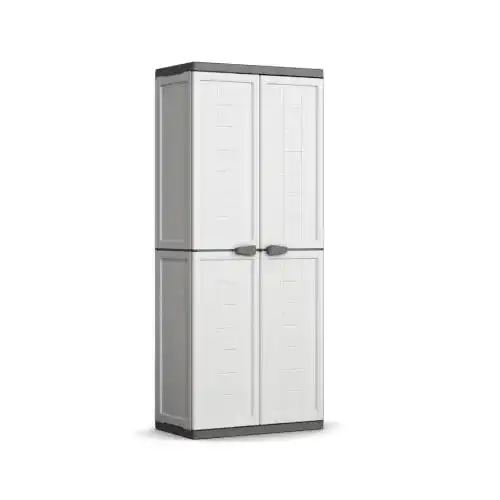 Kunststoffschrank Kis “Jolly” hoch, 1 Stück, weiß/grau