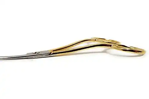 Stickschere MADEIRA vergoldet, 2-fach gebogen, 10 cm lang