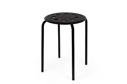 Hocker Ikea Marius in schwarz stapelbar (45cm)