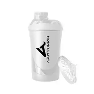 Eiweiß-Shaker AMITYUNION Protein Shaker Weiß Deluxe 800 ml