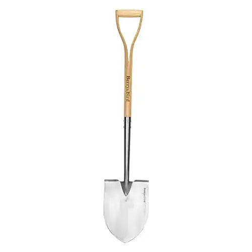Spatenschaufel Berry&Bird Edelstahl Runde Spitze, 110cm