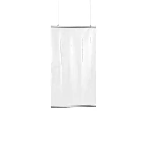 Spuckschutz hängend 80 cm breit Vispronet, mit Befestigung