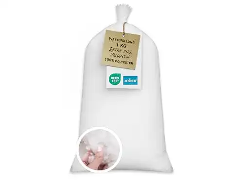 Füllwatte ZOLLNER Füllmaterial, 100% silikonisiert, 1kg, weiß