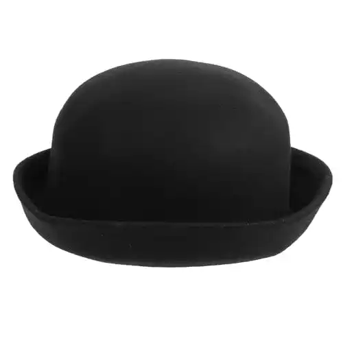 Melone (Hut) WINOMO Melone Frauen Wollmütze Hut (Schwarz)