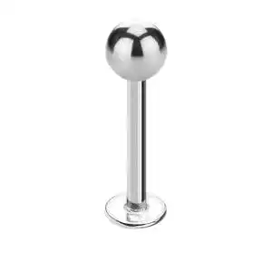 Piercing Treuheld ® 1,2mm x 10mm Labret, Kugel 2,5mm
