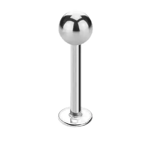 Piercing Treuheld ® 1,2mm x 10mm Labret, Kugel 2,5mm