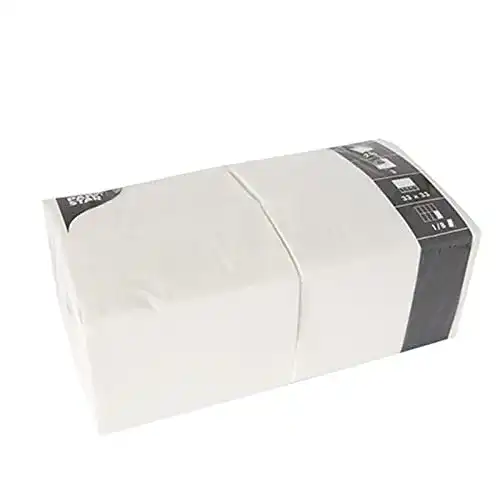 Servietten PAPSTAR 14234 250, 3-lagig 1/8-Falz, 33 x 33 cm, weiß