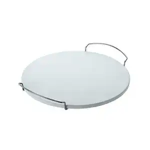 Pizzastein Rösle RÖSLE rund, aus Schamott, verchromte Stahlgriffe