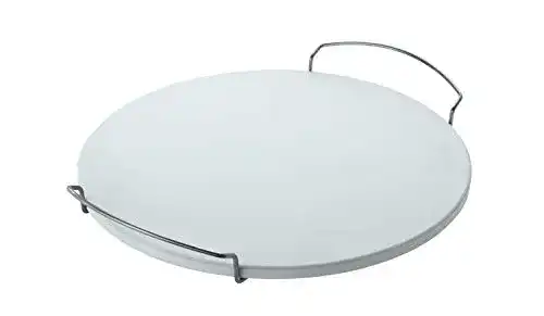 Pizzastein Rösle RÖSLE rund, aus Schamott, verchromte Stahlgriffe